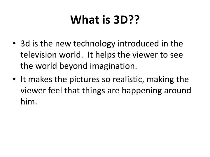 3d presentation meaning