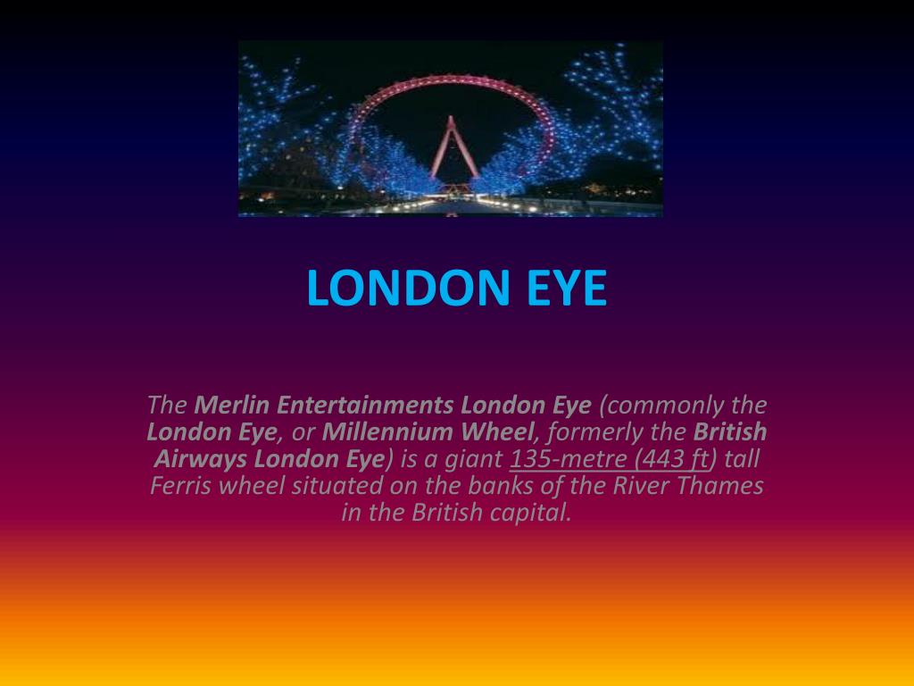 london eye presentation deutsch
