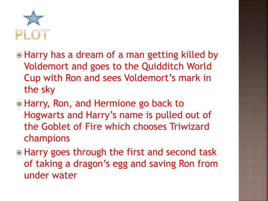 PPT - Harry Potter and the Goblet of Fire PowerPoint Presentation, free  download - ID:2141684