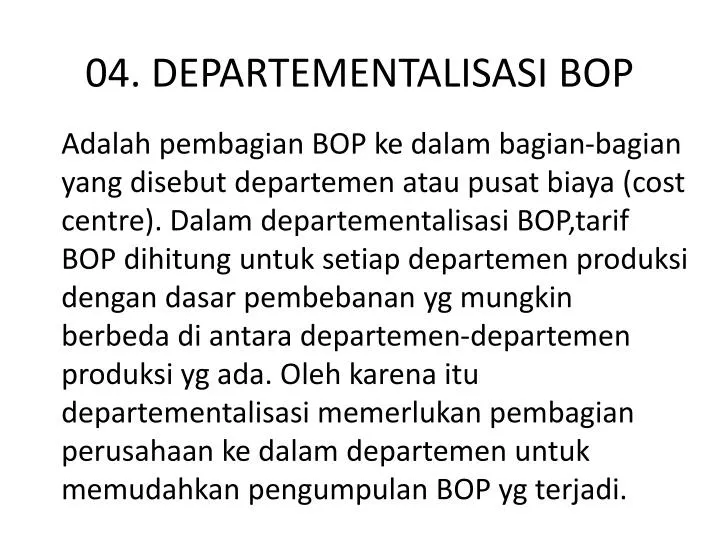 Ppt 04 Departementalisasi Bop Powerpoint Presentation Free Download Id 2141894