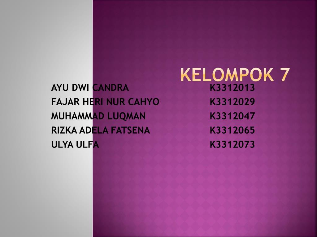PPT - Kelompok 7 PowerPoint Presentation, free download - ID:2142199