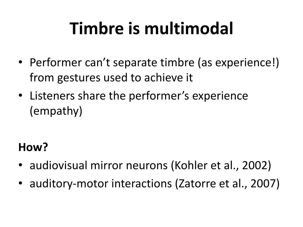 PPT Piano touch, timbre, ecological psychology, and crossmodal