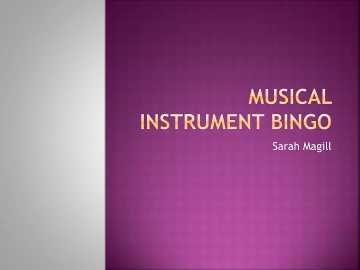 musical instrument bingo n.