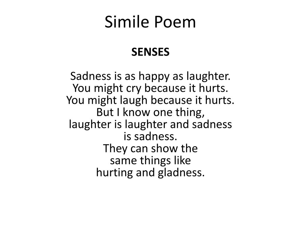 PPT - Simile Poem PowerPoint Presentation - ID:2142988