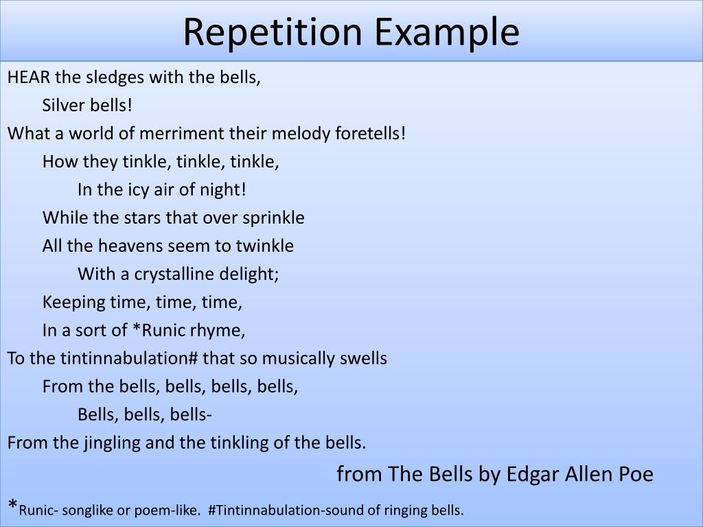 Poem With Repetition Examples Sitedoct