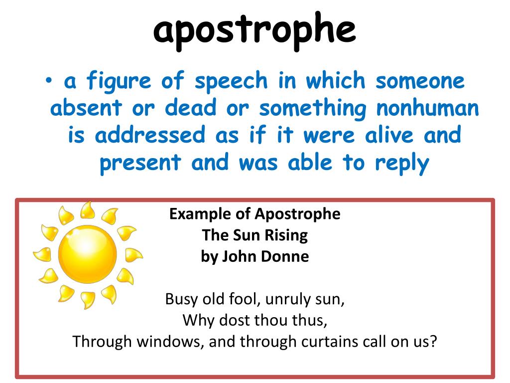 Apostrophe Figure Of Speech Examples - sharedoc