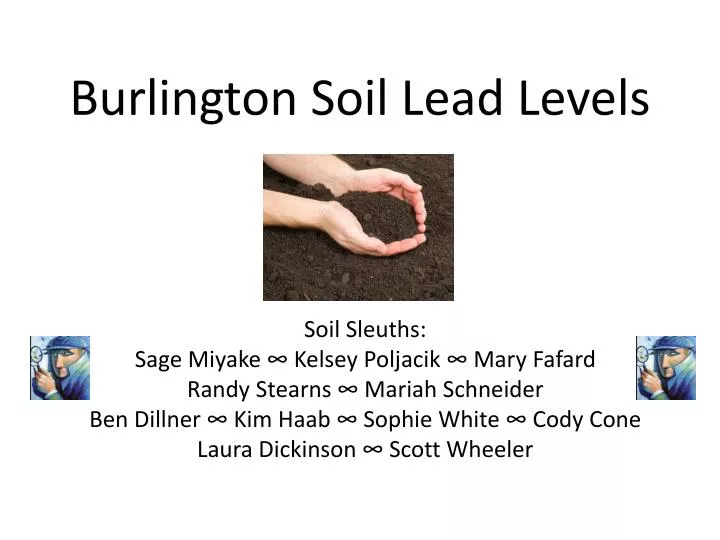 burlington soil lead levels n.