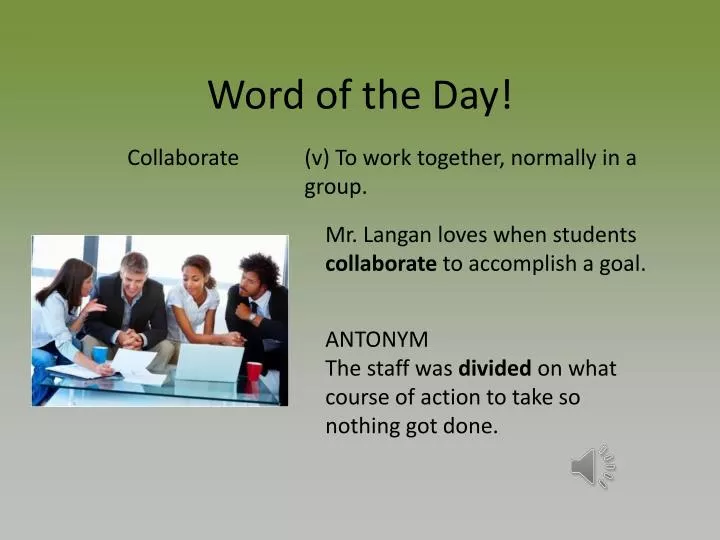word of the day powerpoint presentation