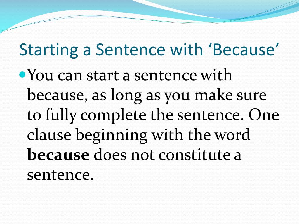 starting sentences for presentation