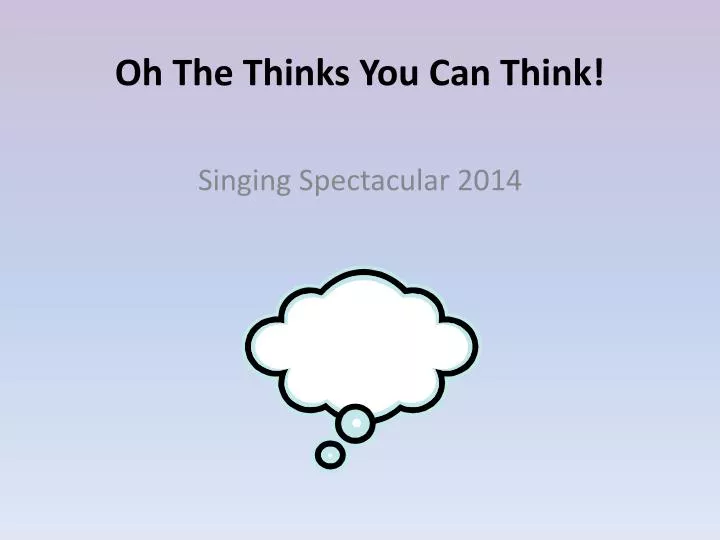the thinks you can think the thinks you can think