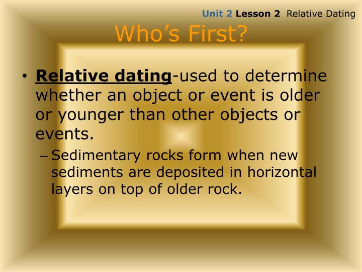 Whos on first relative dating