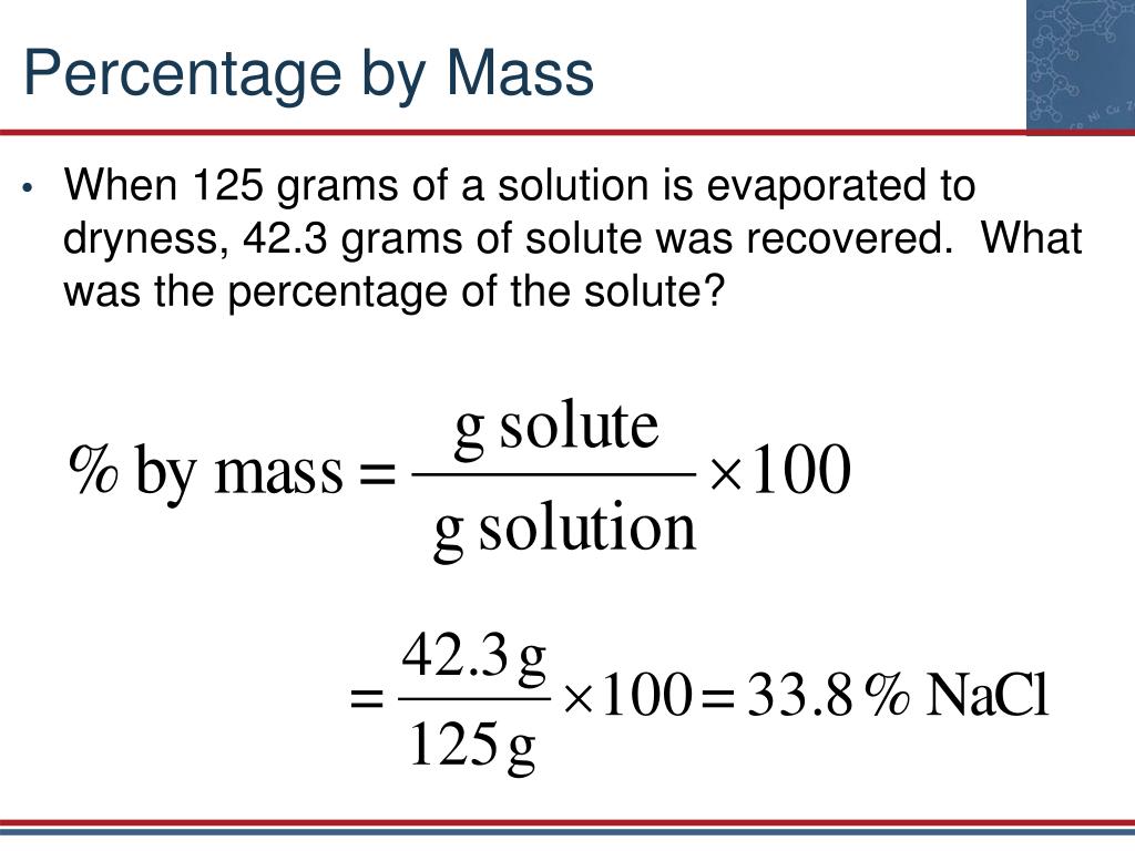 Mass Percent Practice Problems