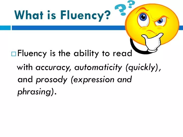 definition of speech fluency