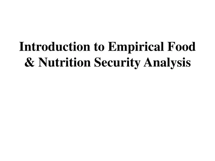 empirical research article on nutrition and health
