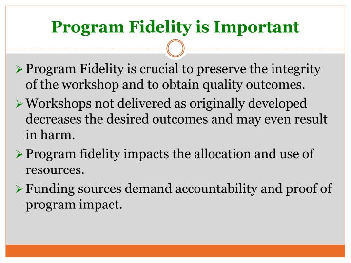 why is treatment fidelity important