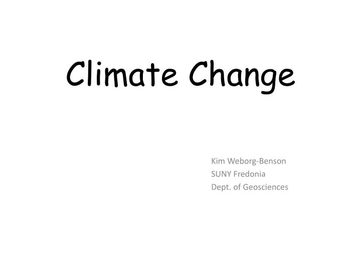 climate change n.