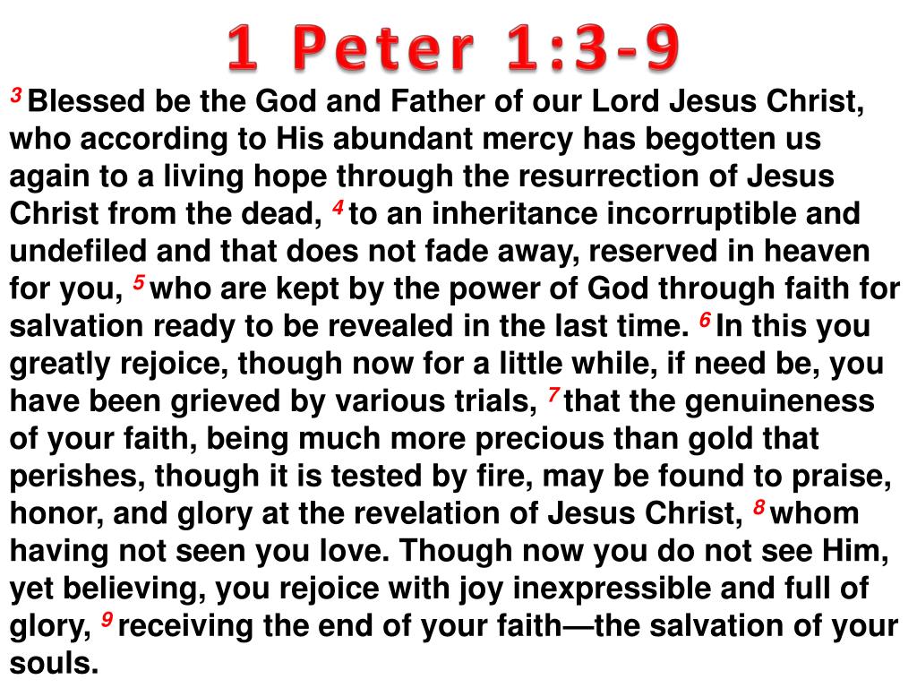 PPT - 1 Peter 1:3-9 PowerPoint Presentation, free download - ID:2147109