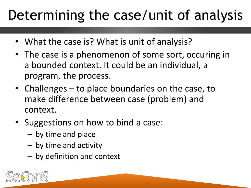 unit of analysis case study