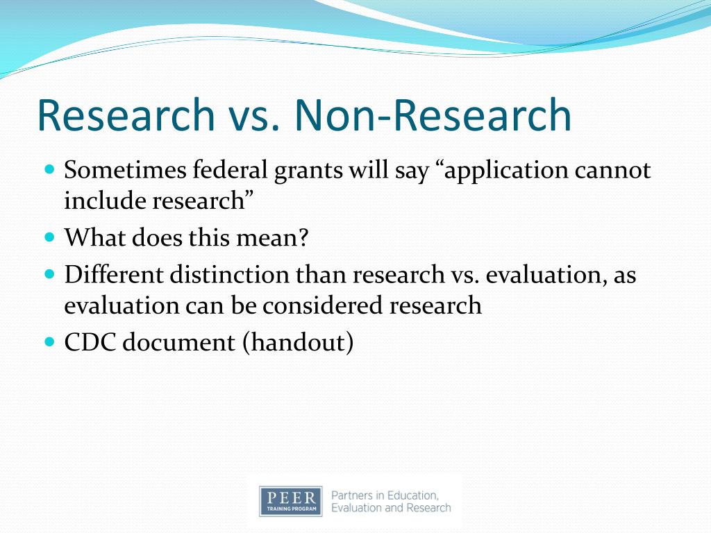 the main difference between research and non research is