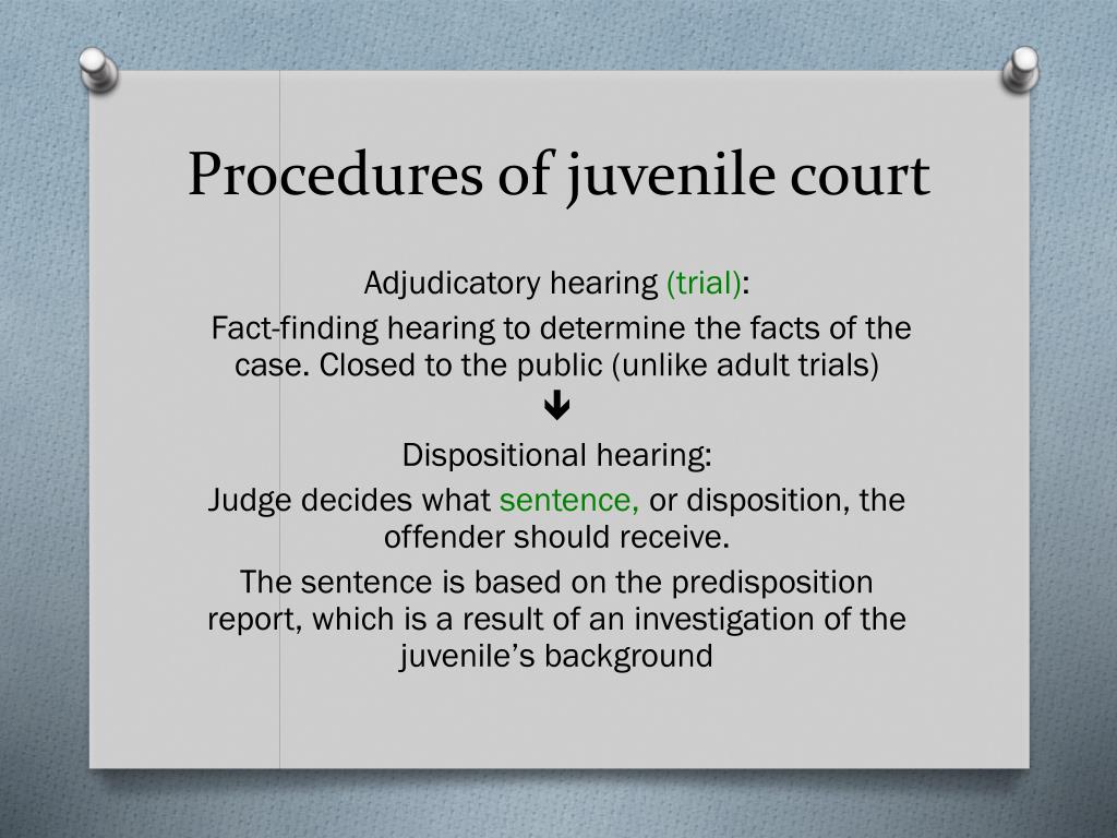 What Does Disposition Mean In Juvenile Court