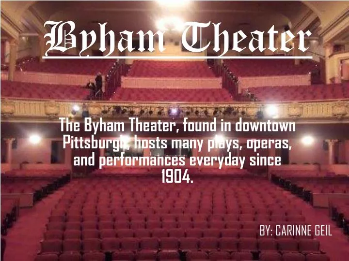 byham theater n.