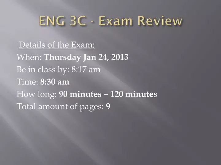 eng 3c exam review n.