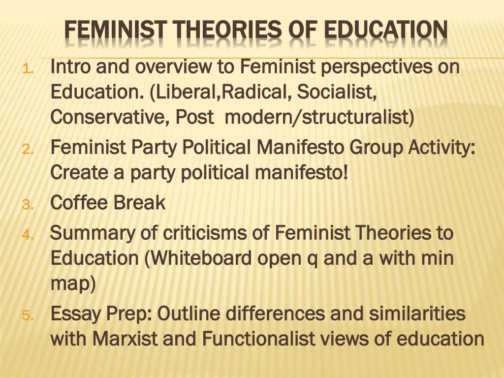 radical feminist view on education