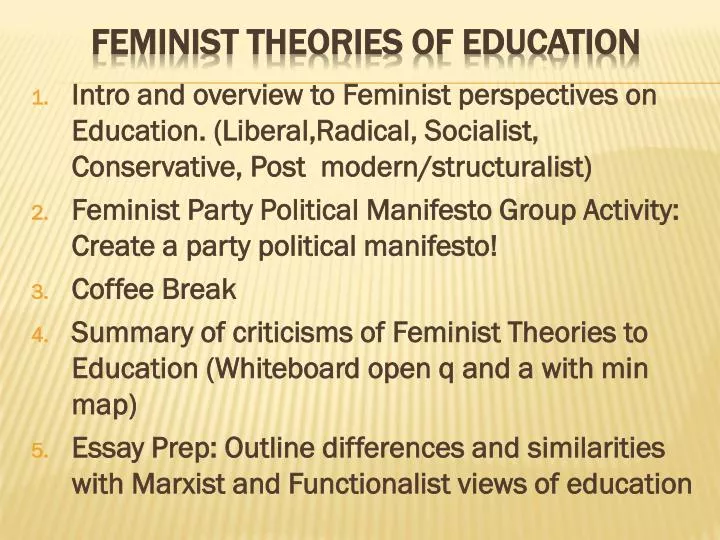 feminist view on education