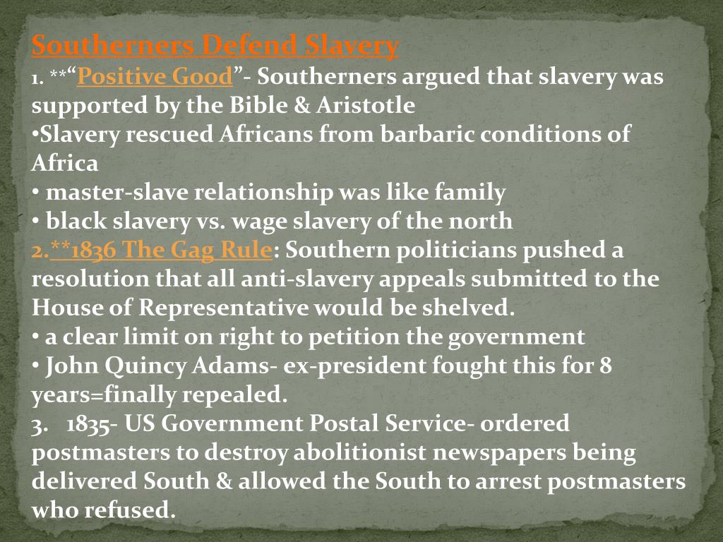 PPT - The South and the Slavery Controversy PowerPoint Presentation ...