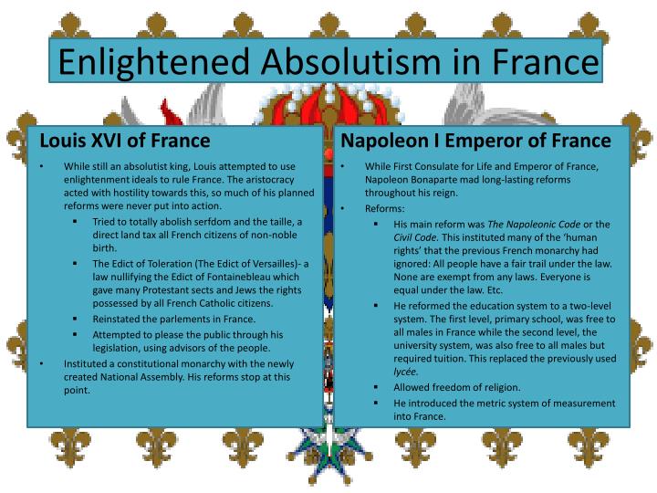 an analysis of enlightened despotism in the rule of napoleon bonaparte If we define a enlightened despot as a ruler who has absolute power, but also rules with the ideas of the enlightenment, then napoleon was enlightened if i remember correctly, we decided as a class that joseph ii of austria. an analysis of enlightened despotism in the rule of napoleon bonaparte If we define a enlightened despot as a ruler who has absolute power, but also rules with the ideas of the enlightenment, then napoleon was enlightened if i remember correctly, we decided as a class that joseph ii of austria.