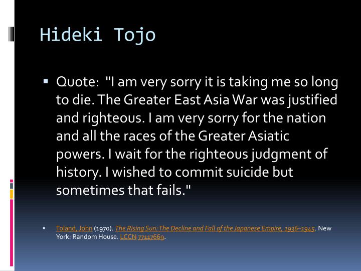PPT - Hideki Tojo PowerPoint Presentation - ID:2149971