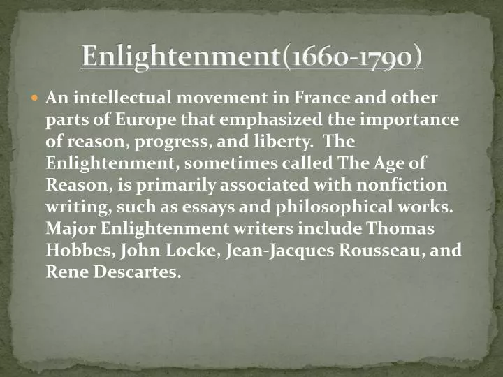 enlightenment 1660 1790 n.