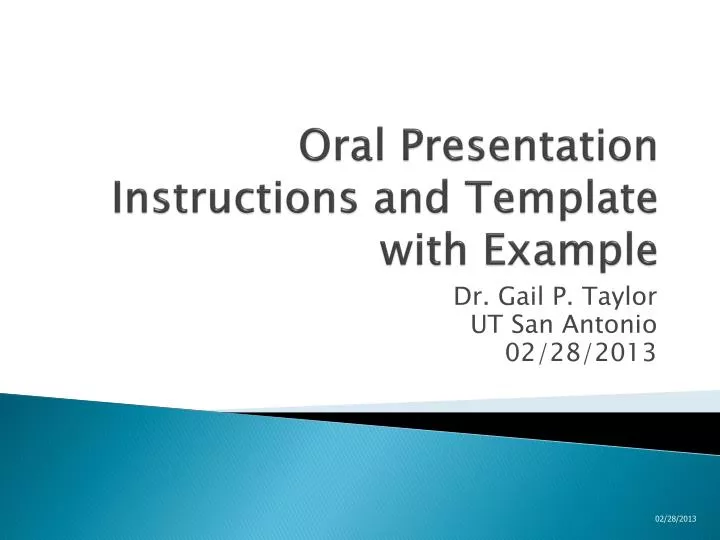 PPT Oral Presentation Instructions and Template with Example PPT Oral Presentation Instructions and Template with Example