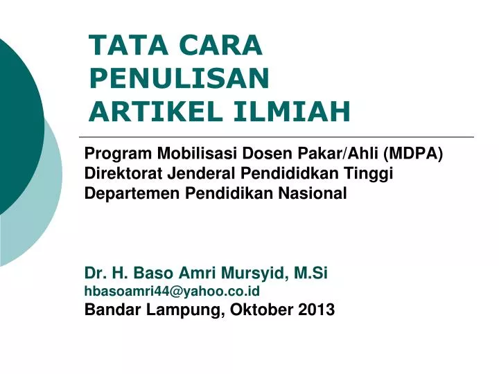 Ppt Tata Cara Penulisan Artikel Ilmiah Powerpoint Presentation Free Download Id 2151531