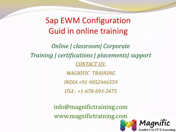 sap ewm configuration guid in online training n.