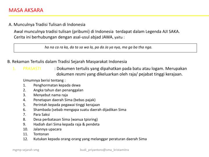 PPT - TRADISI SEJARAH DALAM MASYARAKAT INDONESIA 