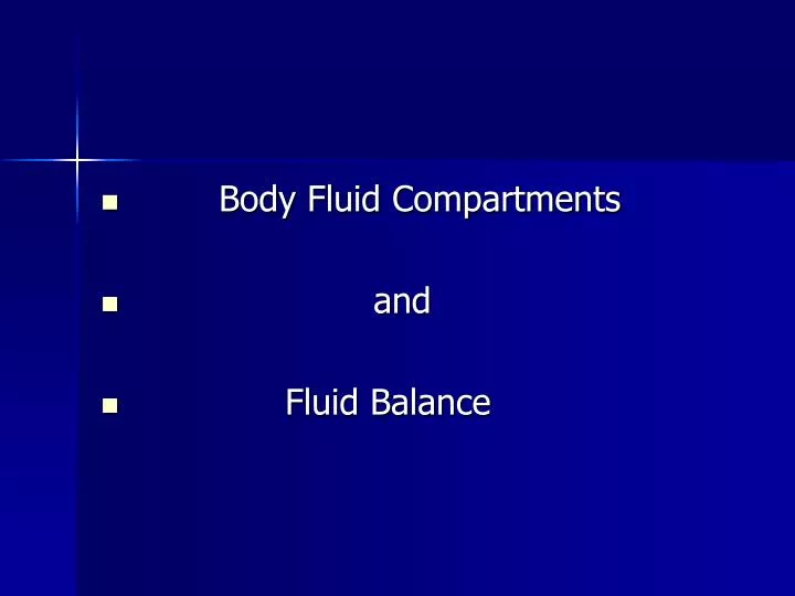 figure 5.1d body fluid compartments