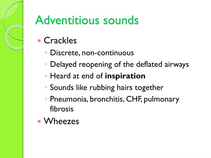 auscultates adventitious breath sounds auscultates adventitious breath sounds
