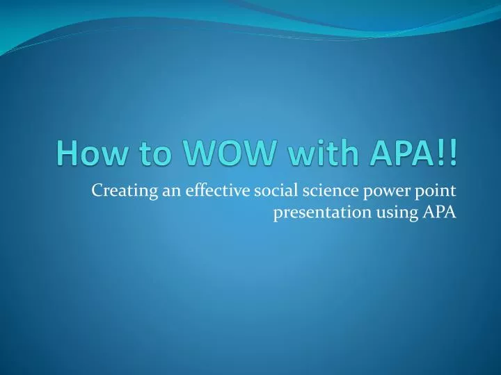 Apa Format Style Power Point Gambaran