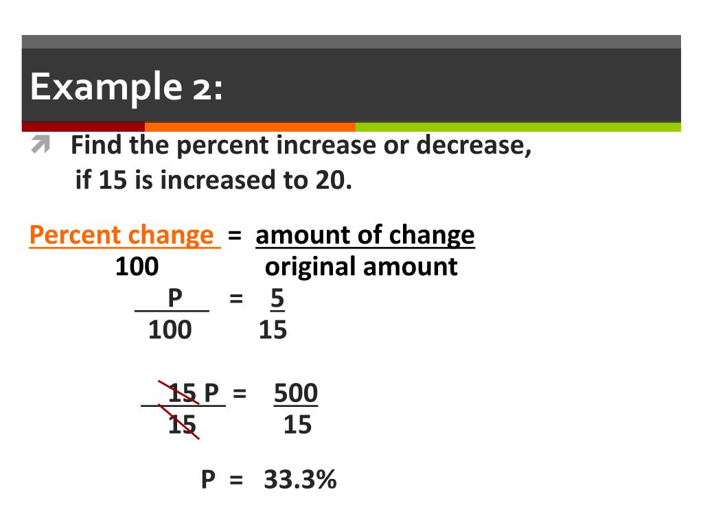 PPT - Chapter 28: Lesson 28: Percent Change: Percent Increase