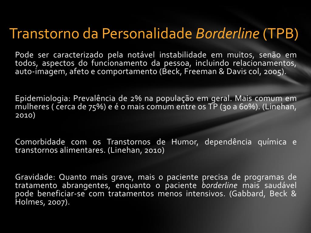 PDF) Transtorno De Personalidade Borderline, Sintomas Dissociativos E  Memória