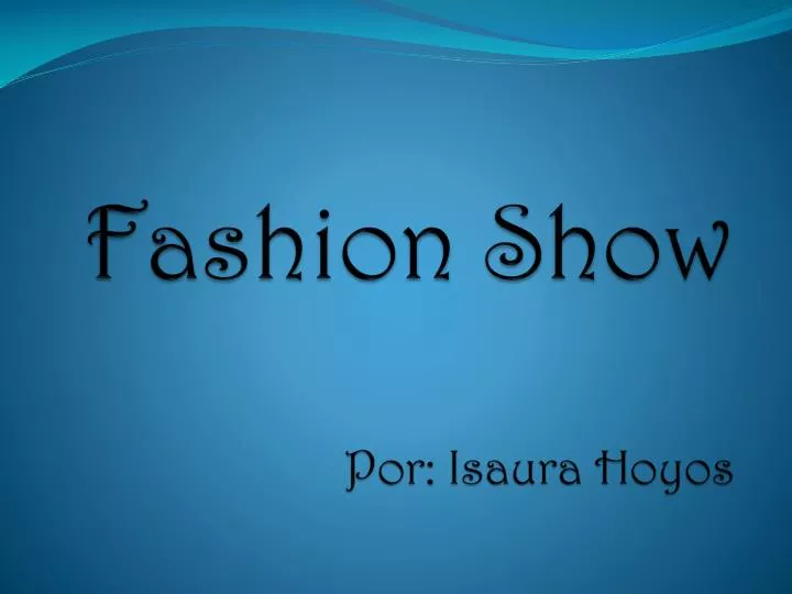fashion show n.