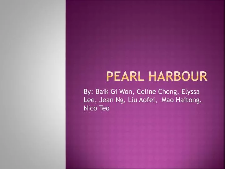 pearl harbour n.