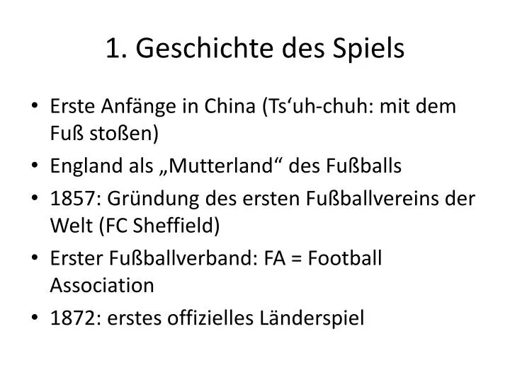 Ppt - 1. Geschichte Des Spiels Powerpoint Presentation, Free Download -  Id:2154909