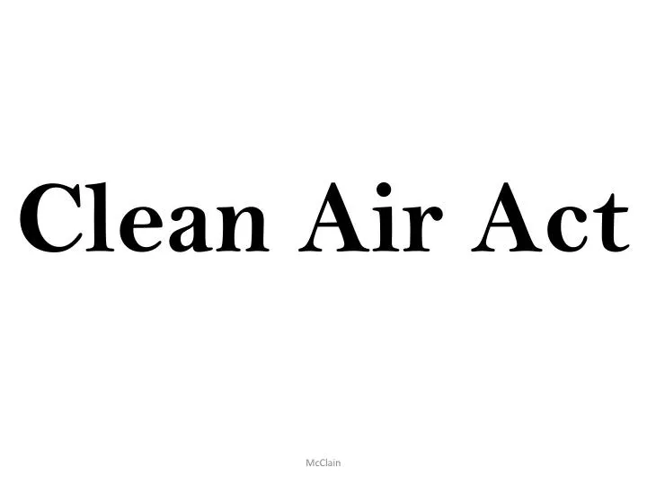 clean air act n.