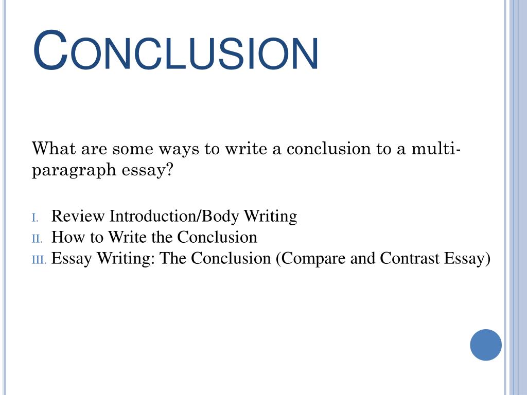 how to write a presentation conclusion