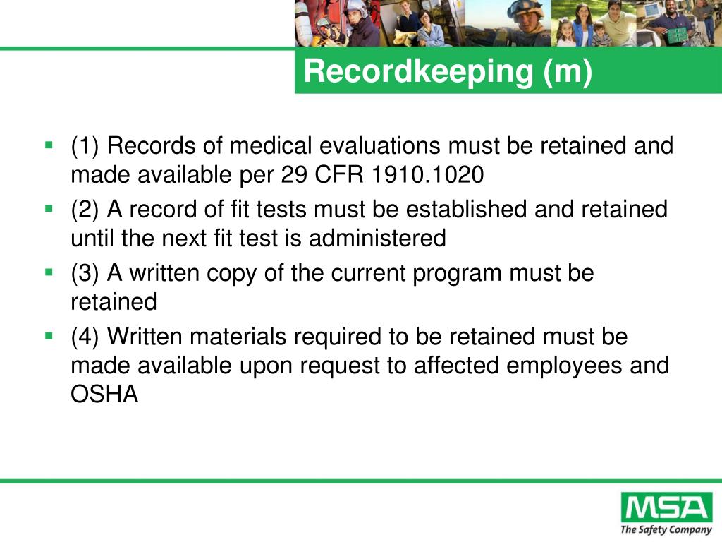 PPT Major Requirements of OSHA Respiratory Protection Standard 29 CFR