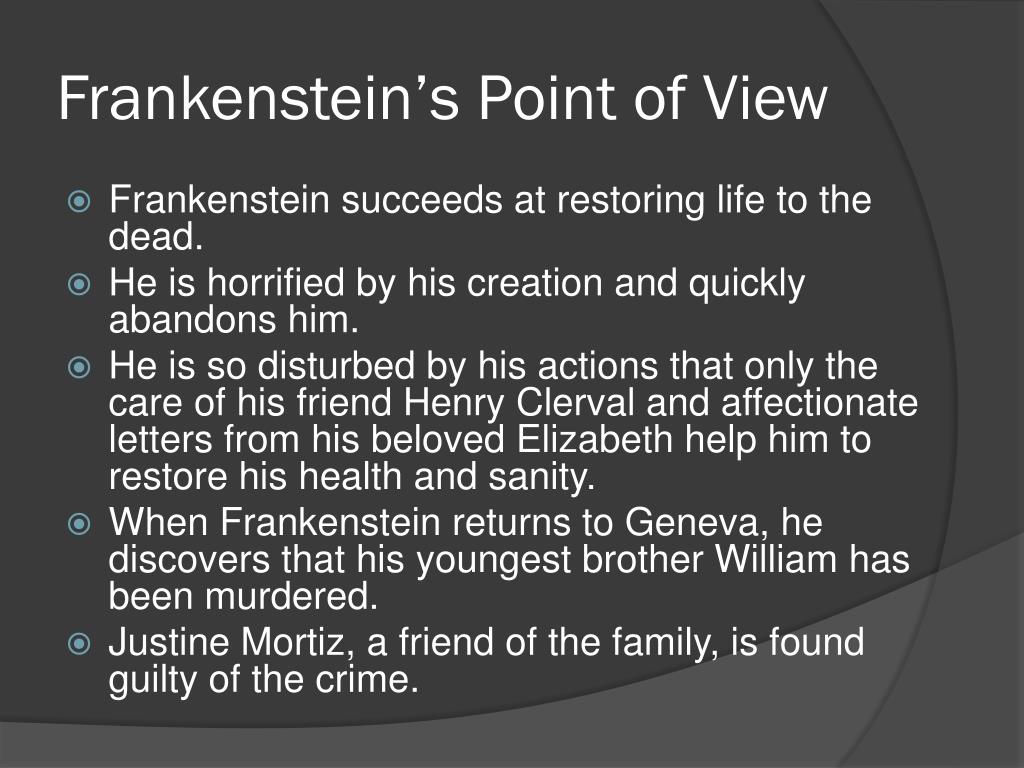 frankenstein point of view essay