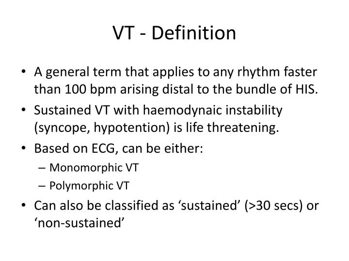 PPT Ventricular Tachycardia PowerPoint Presentation ID2156853