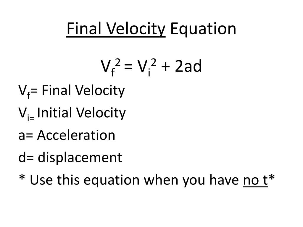 PPT - Kinematics Equations PowerPoint Presentation, free download